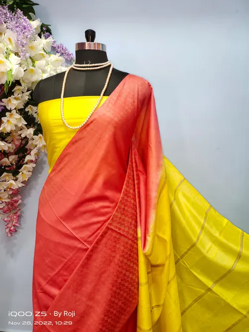 Graceful Kota Viscose Silk Saree with Elegant Dupion Borders